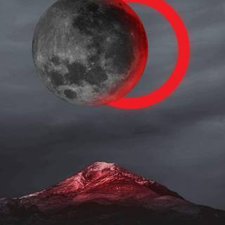 Red moon iPhone wallpaper