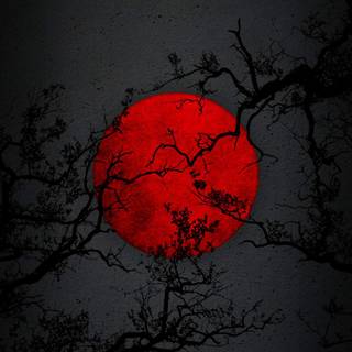 Red moon iPhone wallpaper