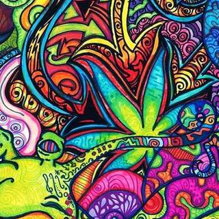 Trippy iPhone X wallpaper