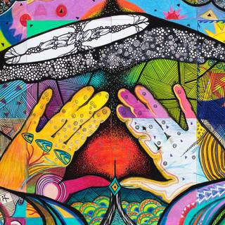 Trippy iPhone X wallpaper