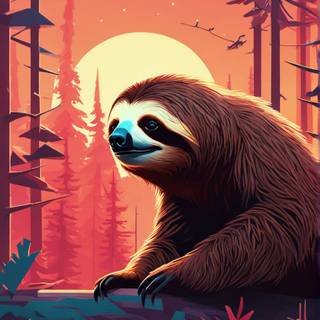 Sloth iPhone wallpaper