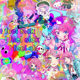 Glitchcore anime wallpaper