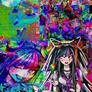 Glitchcore anime wallpaper
