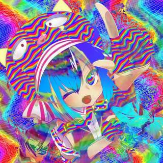 Glitchcore anime wallpaper