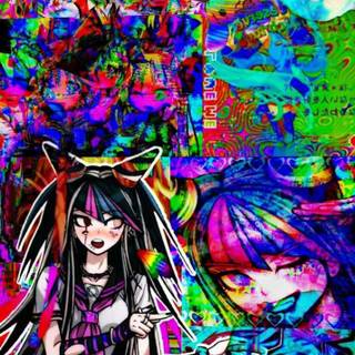 Glitchcore anime wallpaper