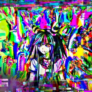 Glitchcore anime wallpaper