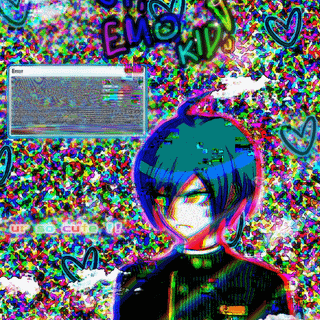 Glitchcore anime wallpaper