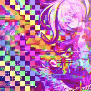 Glitchcore anime wallpaper