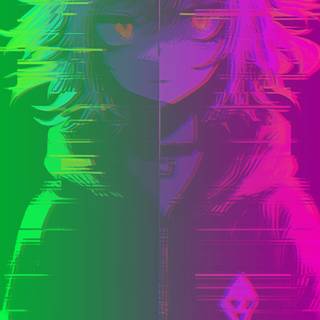 Glitchcore anime wallpaper