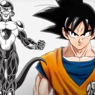 Black Freeza vs Goku desktop wallpaper