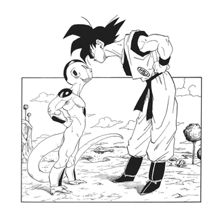 Black Freeza vs Goku desktop wallpaper