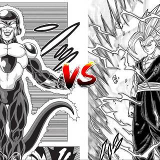 Black Freeza vs Goku desktop wallpaper