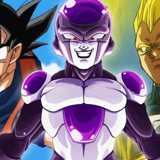 Black Freeza vs Goku desktop wallpaper