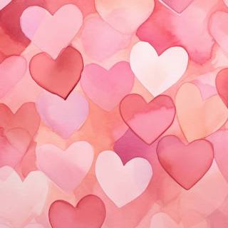 Pastel hearts wallpaper