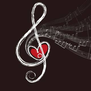 Heart music wallpaper