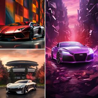Cars collage wallpaper