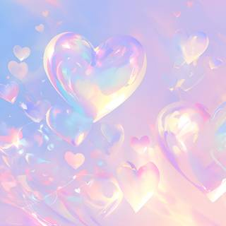 Pastel hearts wallpaper