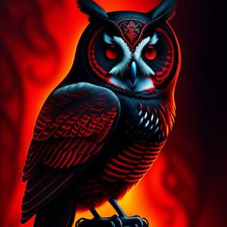 Owl phone AI wallpaper