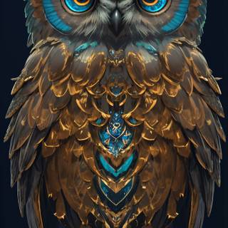 Owl phone AI wallpaper
