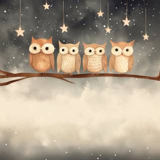 Owl phone AI wallpaper