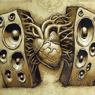 Heart music wallpaper