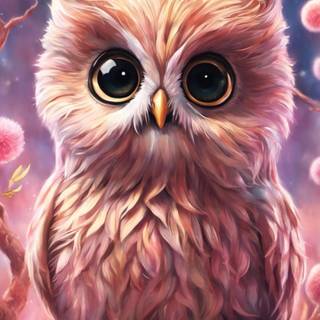 Owl phone AI wallpaper