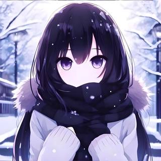 Dark winter anime 4k wallpaper