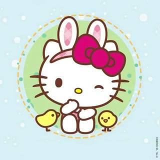 Aesthetic Hello Kitty Easter wallpaper