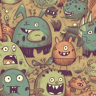 Doodle cartoon wallpaper