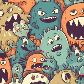 Doodle cartoon wallpaper