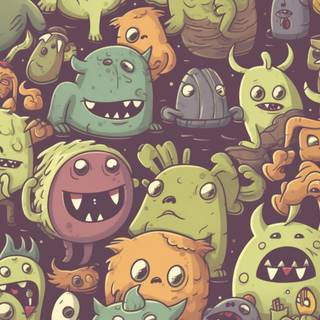 Doodle cartoon wallpaper