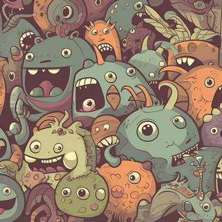 Doodle cartoon wallpaper