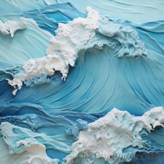 Aesthetic blue waves wallpaper