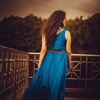 Blue formal dresses wallpaper