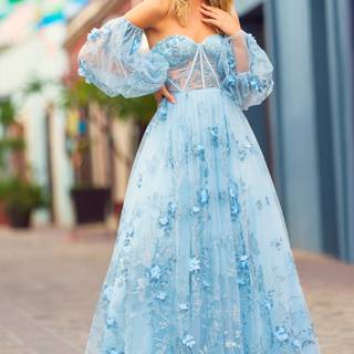 Blue formal dresses wallpaper