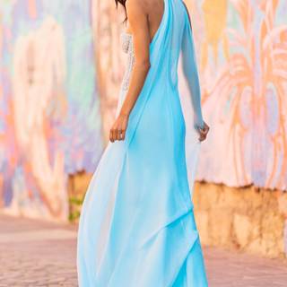 Blue formal dresses wallpaper