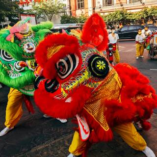 Dragon dance wallpaper