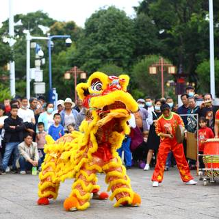 Dragon dance wallpaper