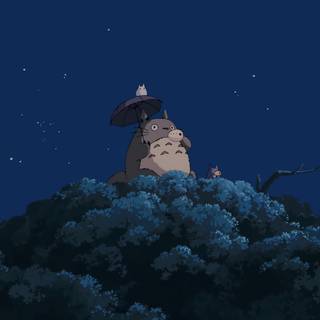 Ghibli night wallpaper