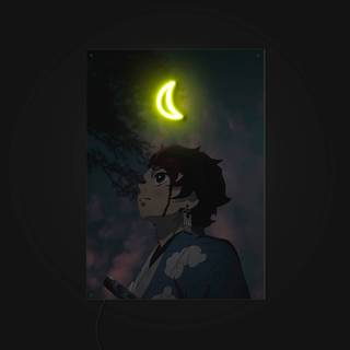 Tanjiro moon wallpaper