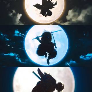Tanjiro moon wallpaper