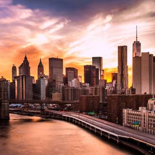 Sunset New York wallpaper