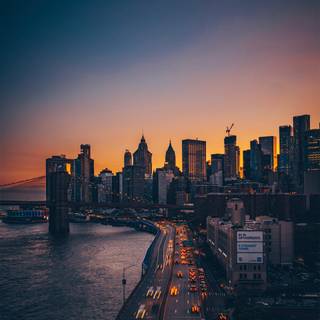 Sunset New York wallpaper