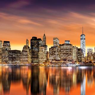 Sunset New York wallpaper