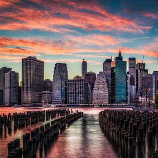 Sunset New York wallpaper