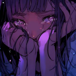 Girl sad anime wallpaper