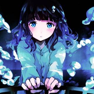 Girl sad anime wallpaper