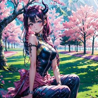 8k anime trees wallpaper