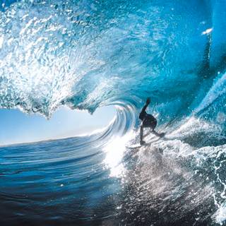 Big wave surfing wallpaper