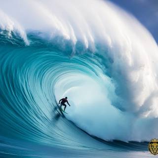 Big wave surfing wallpaper